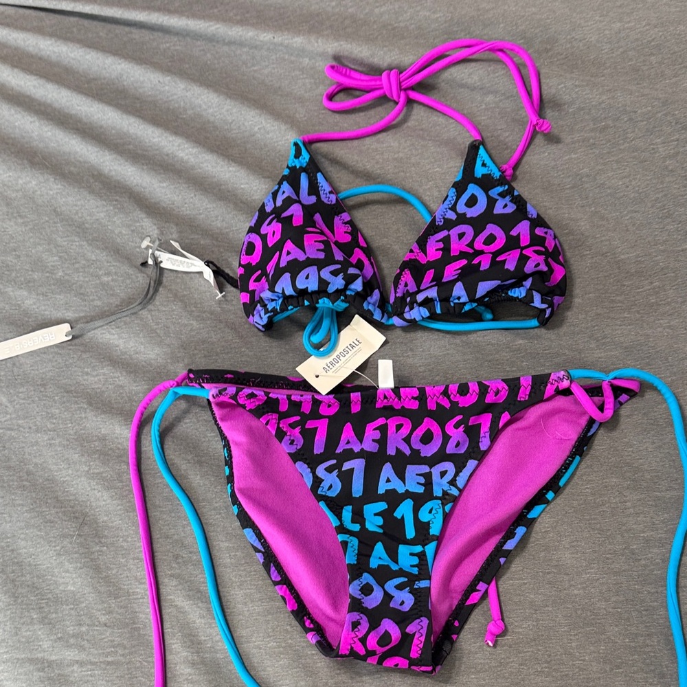 Aeropostale Bikini Set - Purple and Blue